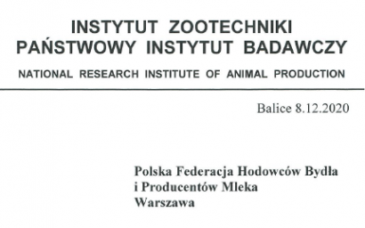 Instytut Zootechniki potwierdza opóźnienie w przekazaniu wyników grudniowej oceny